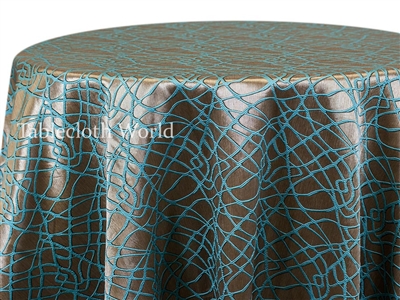 Silk Web Aqua Tablecloths