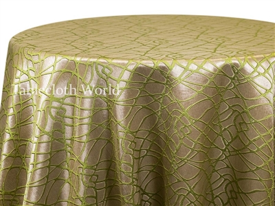 Silk Web Green Tablecloths