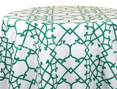 Valencia Kelly Green Print Tablecloth