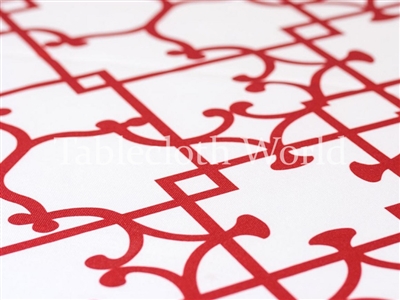 Valencia Red Print Tablecloth