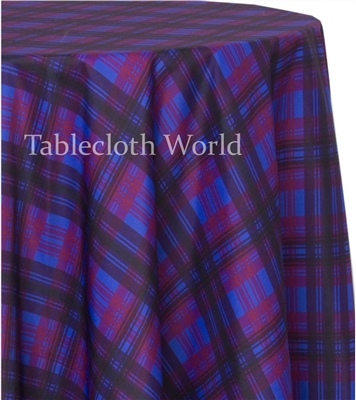 Berry Plaid Custom Print Tablecloths