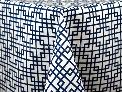 Circuit Navy Custom Print Tablecloths