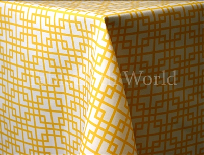 Circuit Yellow Custom Print Tablecloths