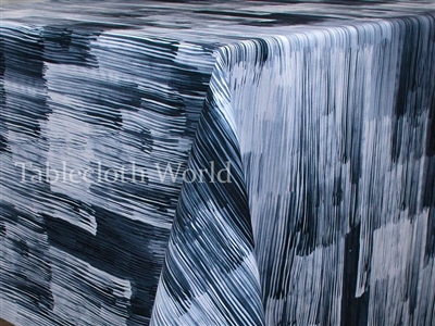 Etch Black Custom Print Tablecloths