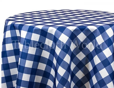 Gingham Saint George Blue Custom Print Tablecloth