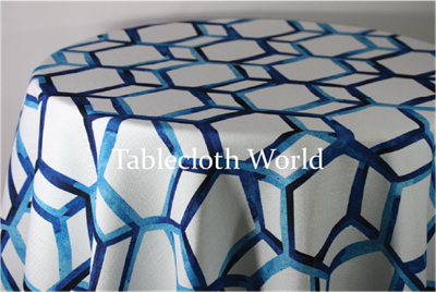 Honeycomb Blue Print Tablecloths