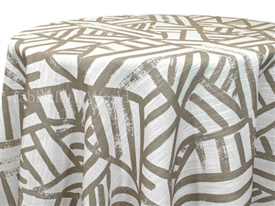 Kraal Taupe Print Tablecloth