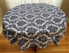 Naples Damask Navy Print Tablecloths