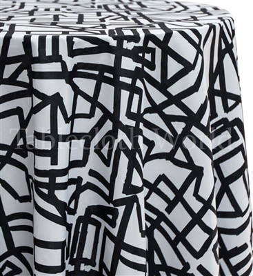 Paleo Black Custom Print Tablecloths