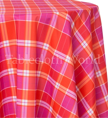 Pink Tartan Custom Print Tablecloths