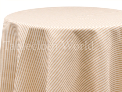 Pinstripe Champagne Tablecloths