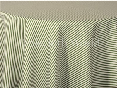 Pinstripe Evergreen Tablecloths