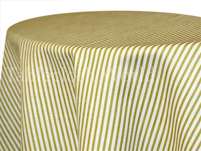 Pinstripe Mustard Print Tablecloths