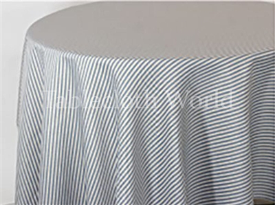 Pinstripe Storm Gray Tablecloths