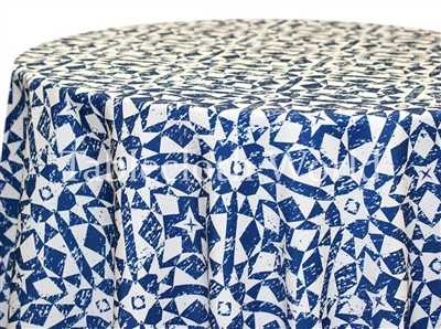 Quest Royal Blue Custom Print Tablecloths