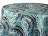 Rosette Print Turquoise Custom Print Tablecloths