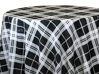 Black and White Tartan Tablecloths