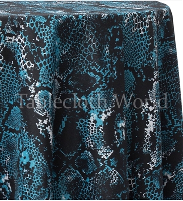 Blue Snake Print Tablecloths