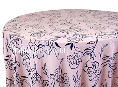 Doodle Blossoms Velvet Tablecloths
