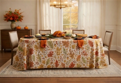 Embroidered Autumn Tablecloths.