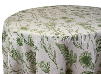 Flax Garden Floral Print Tablecloths