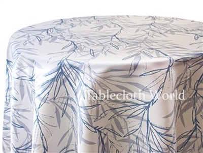 Frondescence Blue Floral Custom Print Tablecloths