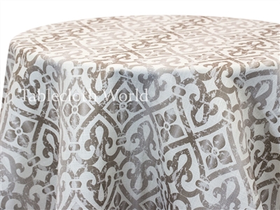 Garocco Taupe Custom Print Tablecloths