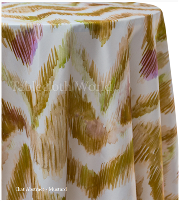 Kabur Abstract Mustard Print Tablecloths