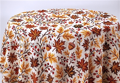 Leaves and Acorns Print Tablecloths