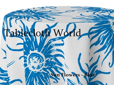 Sun Flowers Custom Print Tablecloths