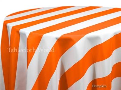 Broad Stripe Pumpkin Tablecloths