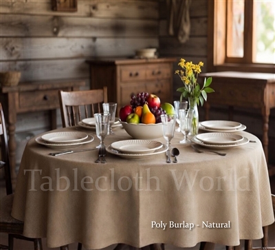 Poly Burlap Tablecloths