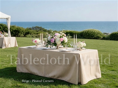 Tablecloths Fitted Rectangles Faux Linen