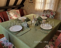 Faux Flax Tablecloths
