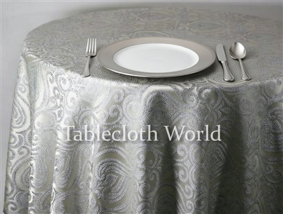 Silver Jubilee Damask Tablecloth
