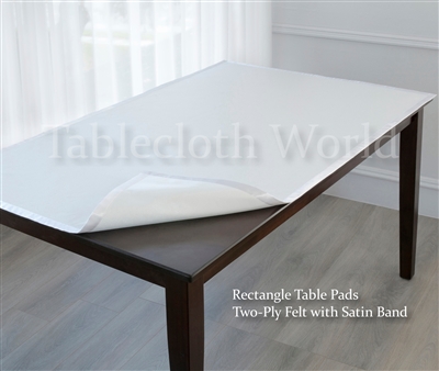Table Pads Two-Ply Felt with Satin Band