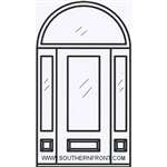 Citrus GC 6-8 3/4 Lite Single, 2 Sidelights and Half Round Transom