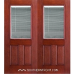 FCM140-TO 6-8 Fiber Classic Mahogany Fiberglass Tilt Only Internal Blinds Double