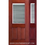 FCM140-TO 6-8 Fiber Classic Mahogany Fiberglass Tilt Only Internal Blinds Single and 1 Sidelight