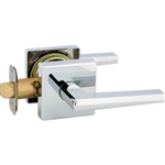 Soho Square Rosette Lever Satin Nickel Passage