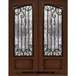 Valencia Square Top Arch Lite  Double Fiberglass Door
