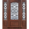 Florence 6-8 Arch Lite Fiberglass Doors Single and 2 Sidelights