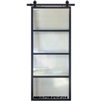 3-6 x 7-0 4 Lite Contemporary Metal Barn Door