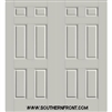 S210 6 Panel Smooth Star Fiberglass Double Door