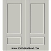 S93 6 Panel Smooth Star Fiberglass Double Door