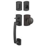 Emtek Ridgemont Handleset - Flat Black
