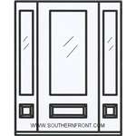 Lindon 6-8 3/4 Lite Single and 2 Sidelights