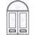 Pelham 6-8 3/4 Lite Double and Half Round Transom