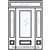 Pictoris 6-8 3/4 Lite Single, 2 Sidelights and Rectangular Transom