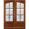 Square Top Arch Lite Knotty Alder 6 Lite TDL Double 5-0 x 8-0